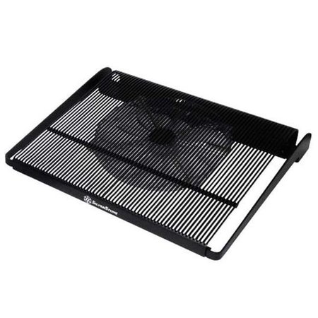 SILVERSTONE Silver Stone Technologies NB04B Lightweight Aluminum Cooler with Low Noise 200 mm Fan for 15 in. Notebook NB04B